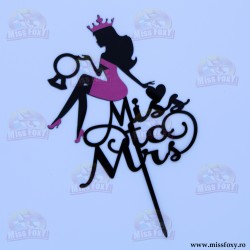 Topper "Miss to Mrs" - Negru