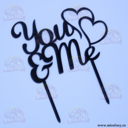 Topper "You & Me" - Negru