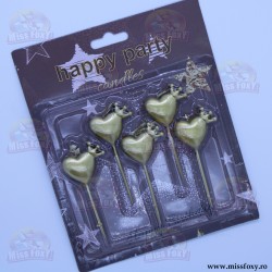 Set Lumanari Inima Auriu