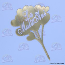 Topper "La Mulți Ani" Inimi...
