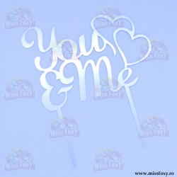 Topper "You & Me" - Argintiu