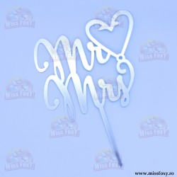 Topper "Mr & Mrs" Inimă -...