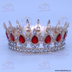 Coroniță metal - Bronz+Roșu